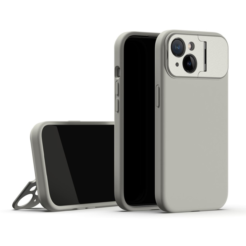 Liquid Silicone Shockproof Protective Case with Metal Stand